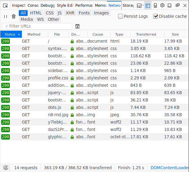 Network Tab